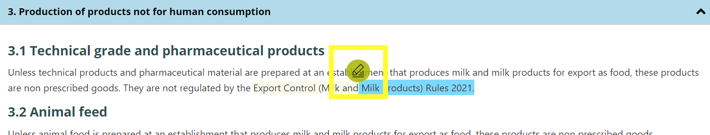 Suggest a fix icon with selected text